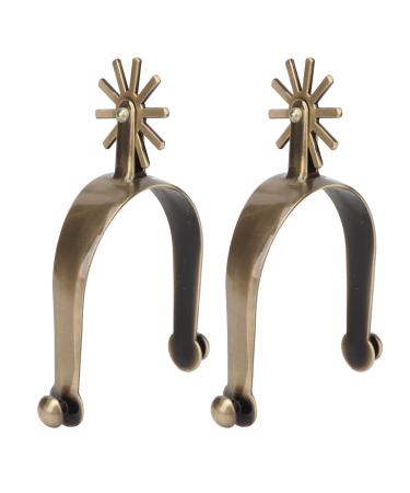 QANYEGN Adult Cowboy Spurs Vintage Metal Spurs with Gear Zinc Alloy Men Spurs Horse for Men