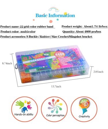 Kayzyue Girls' Bracelet Making Kit - DIY Crafts Loom Bracelet Kit with 4800 Pieces - Includes Storage Containers, Amulets, Y-Looms, Crochets, and S-Clips - Buy Online on SooperMarket.com