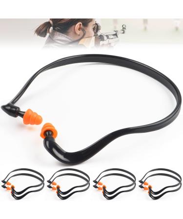 8 Pairs Ear Plugs Banded for Shooting Range Noise Cancelling Reusable Washable Ear Protection with Silicone Tips for Construction Lawn Mowing Welding Worker Shooter Hearing Protection