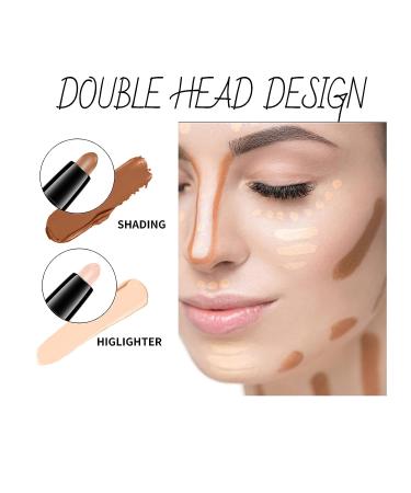 FREEORR 8 Colors Cream Contour Stick & Concealer - Full Coverage, Smooth Glide - 4 Pcs Highlighting & Shading Sticks - Buy Online on SooperMarket.com