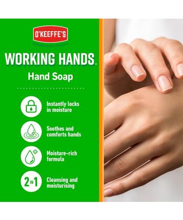 O'Keeffe's Working Hands Orange Scented Hand Soap 2 x 354ml Gentle & Nourishing | 2-in-1 Cleansing & Moisturising Hand Wash 177 ml (Pack of 2) - Buy Online on SooperMarket.com