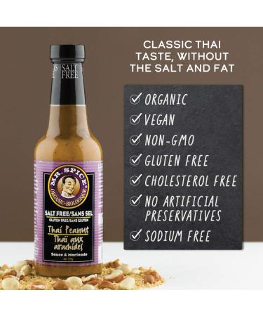 Mr. Spice Organic Thai Peanut Sauce | Salt-Free, Low Fat, Gluten-Free, Vegan Marinade - Buy Online on SooperMarket.com