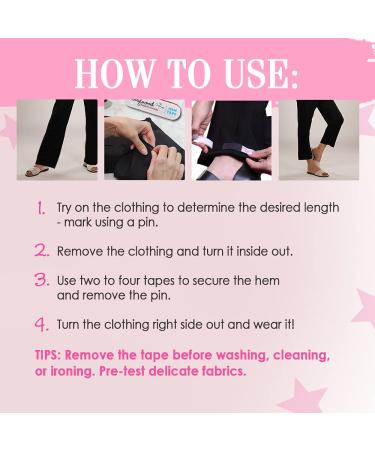 Hollywood Fashion Secrets Temporary Hem Tape | 18 Fabric-Friendly Adhesive Strips - Buy Online on SooperMarket.com
