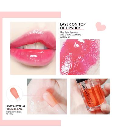 GL-Turelifes Plumping Lip Gloss Oil | Hydrating & Tinted Balm | Transparent Lip Oil | Long-Lasting Nourishing Formula | Non-Sticky Glitter Shine | Primer Lip Tint (007Raspberry) - Buy Online on SooperMarket.com