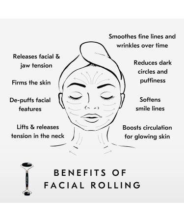 Mount Lai Warming Black Obsidian Facial Roller | Detoxifying & Purifying Massage Tool for Glowing Skin - Buy Online on SooperMarket.com