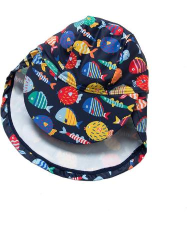 UPF 50+ Baby Boy/Girl Swimsuit with Sun Hat | Infant/Toddler One Piece Swimwear 12-18 Months | Colorful Fish Design - Buy Online on SooperMarket.com