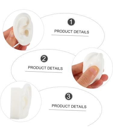 Pair of Human Ear Model Silicone Mold for Jewelry and Body Stencils - White Medium - Buy Online on SooperMarket.com