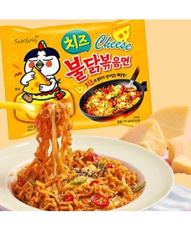 Samyang Hot and Spicy Chicken Buldak Ramen Flavor Instant Noodles Korean Challenge Multipacks Curry Cheese Carbo 2x Spicy (Pack of 25) - Buy Online on SooperMarket.com