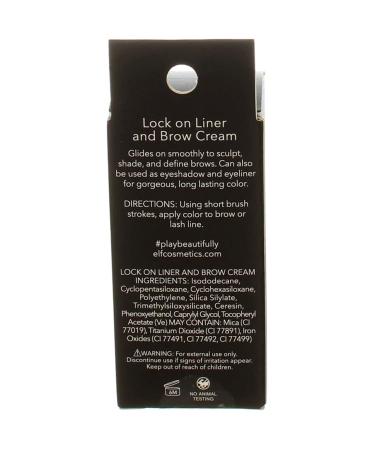 E.L.F. Lock On Liner & Brow Cream - Medium Brown 0.19 oz | Long-lasting Eyebrow Makeup - Buy Online on SooperMarket.com
