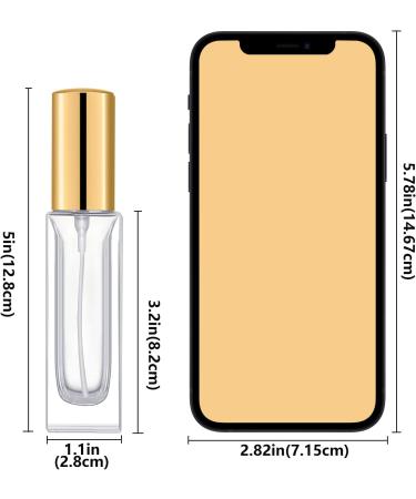 Perfume Atomizer for Men & Women. Refillable Glass Spray Bottle. Portable Fragrance Bottle for Travel Party 30ML/Gold  - Buy Online on SooperMarket.com