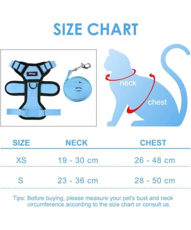 Breakproof Cat Dishes & Adjustable Soft Kitten Vest Set - Light Blue XS | Reflective Stripes for Safety - Buy Online on SooperMarket.com