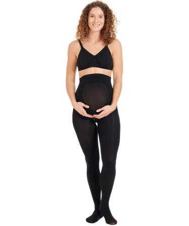 Herzmutter Maternity Tights 80DEN - Opaque Matt Black - Comfortable & Stylish Maternity Leggings - Buy Single or Set of 2 - Buy Online on SooperMarket.com