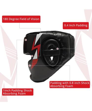 FA-Xtreme Boxing Headgear - Black | Head Gear & Mouth Guard for MMA Kickboxing | Adults & Kids 11+ Large | Ideal for Sparring & Training - Buy Online on SooperMarket.com