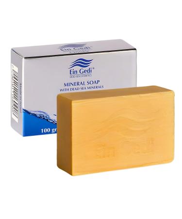 Dead Sea Mineral Sulfur Soap with olive oil- Deep Cleansing Moisturizing Bar soap With Dead Sea salt Mud & Minerals - Reduces Acne Blackheads Psoriasis & Eczema - 100g Natural Body Soap