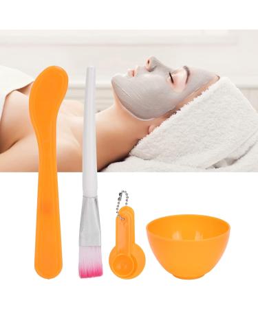 DIY Face Mask Mixing Bowl Kit Mask Brush Set Silicone with Face Mask Brush Brush Face Care Bowl Measurement Spoon Kit (Orange) - Buy Online on SooperMarket.com