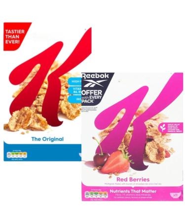 Breakfast Cereal Bundle with Kellogg's Special K Original Breakfast Cereal 440g and Special K Red Berries Breakfast Cereal 330g (2 Pack)