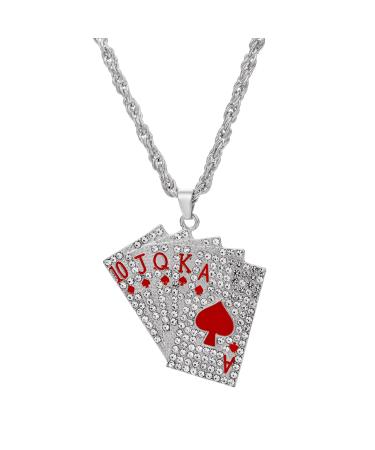 OralGos alloy rhinestone exaggerated clavicle chain female net temperament high-end sense all-match poker necklace