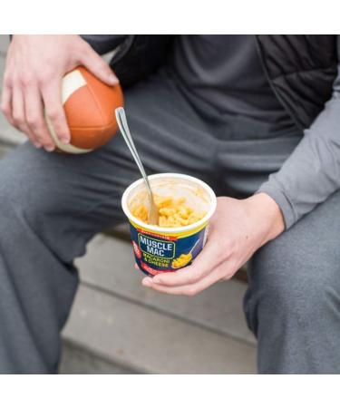 Muscle Mac High Protein Mac & Cheese Cups | 20g Protein Macaroni Made with Real Cheese | Microwaveable Cups GMO Free Dye & Colour Free | 3.6oz Cups Pack of 12 Cups (6 Cheddar & 6 Aged Sharp White Cheddar) Variety Pack of 12 Cups - Buy Online on SooperMarket.com