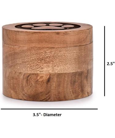 EDHAS Acacia Wood Decorative Urns Funeral Cremation Urn for Ashes for Dogs Pet Urns for Cats (8.89cm x 8.89cm x 6.35cm) - Buy Online on SooperMarket.com
