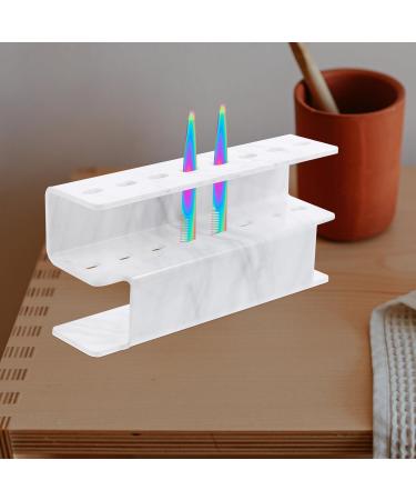 Cabilock Acrylic Tweezers Holder Lash Extension Supplies Tweezer Holder Stand Lash Extension Supply Stand Makeup Brush Holder Tweezers Storage Holder 8 Holes White - Buy Online on SooperMarket.com