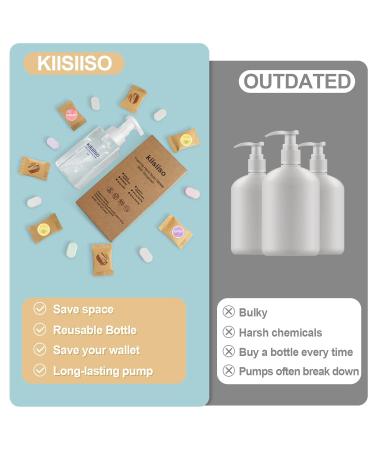 KIISIISO Foaming Hand Soap - Lavender Scented Refillable Dispenser with 10 Tablets for 10x 8oz Bottles - 80fl oz Total - Buy Online on SooperMarket.com