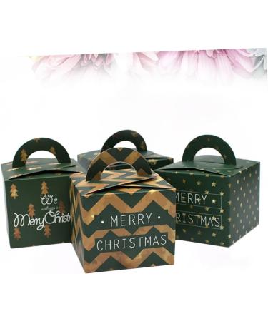 KOMBIUDA 12pcs Boxes Christmas Candy Gift Treat Bags Mini Christmas Paper Boxes Christmas Cookie Boxes Xmas Gift Boxes Christmas Boxes for Presents Christms Gift Boxes Biscuit Container 1 count (Pack of 1) Green - Buy Online on SooperMarket.com