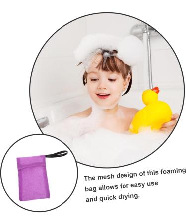 FOMIYES Bath Bag Shampoo Soap Nylon Net Bag Purple Thicken - Buy Online on SooperMarket.com