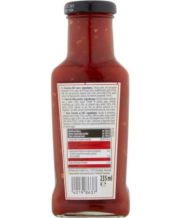 Kuhne Made for Meat Sriracha Chilli Sauce 235ml - Authentic Spicy Flavour - Perfect for Meat Dishes - Squeezy Bottle - No Artificial Preservatives - Ideal for Grilling and Barbecue - Buy Online on SooperMarket.com