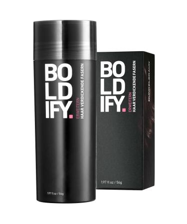 Boldify scatter hair for thinning hair (dark brown) invisible natural large bottle 56g hides hair loss in 15 sec hair sealing hair powder for fine hair women/men 56 g (1 Pack) dark brown