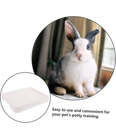 HAPINARY Box Hamster Toilet Bunny Supplies Bunny Pet Toilet Rabbit Training Potty Plastic Pet Toilet Bunny Trainer Toilet Bunny Clean Equipment -Fall Bunny Potty Small Pet Cage Supply 24.5X19.5X3CM White - Buy Online on SooperMarket.com
