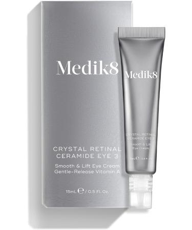 Medik8 Crystal Retinal Ceramide 3 Eye Cream - Anti Ageing & Anti Wrinkle - Smooth & Lift Eye Cream - 0.03% Retinal Strength - 11x Faster than Retinol - For New Vitamin A Users - 15ml - Buy Online on SooperMarket.com