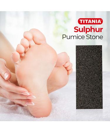 TITANIA Sulphur Pumice - Extra Hard Black 18g | 9.5x4x2 cm | International Shipping Available - Buy Online on SooperMarket.com