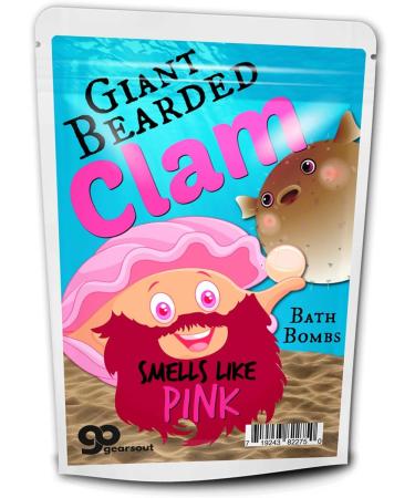 Giant Bearded Clam Bath Bombs - Funny Pink Design - XL Fizzers for Women - Handcrafted in USA - 2 pk - Buy Online on SooperMarket.com