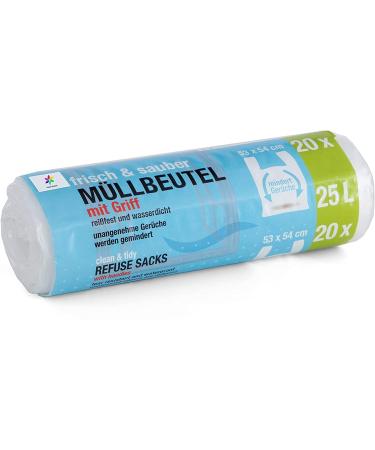 200 Premiumline Garbage Bags - 25L Tearproof & Waterproof 10 Pack Stretcher Handle - International Shipping Available - Buy Online on SooperMarket.com