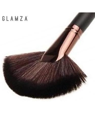 Glamza Face Makeup Fan Brush Large Black/Gold - Buy Online on SooperMarket.com