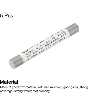 uxcell Furniture Repair Crayons - 5Pcs Wood Wax Filler Sticks & Markers for Scratches & Holes in Tables Desks & Wooden Floors - Silver Gray - Buy Online on SooperMarket.com