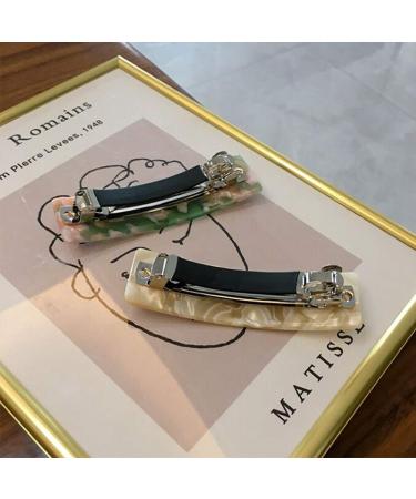 Tortoise Shell Cellulose Acetate Hair Barrettes - French Design 3 Pack - Buy Online on SooperMarket.com