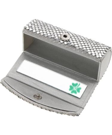 Buy Silver Lipstick Box with Mirror & Snap Fastener | Stylish Lipstick Case for Travel & Storage - Buy Online on SooperMarket.com