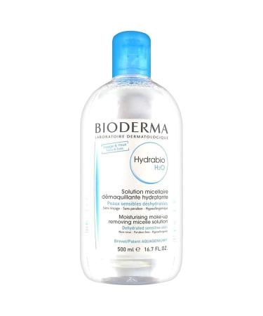 Bioderma Hydrabio H2O Cleansing and Moisturising Micellar Solution for Sensitive Dehydrated Skin 500 ml Micellar 500 ml (Pack of 1)