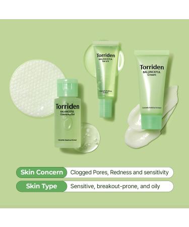 Torriden BALANCEFUL Cica Trial Kit | Vegan Gotu Kola Skincare 4-Step Regimen | Hypoallergenic Korean Skincare for All Skin Types - Buy Online on SooperMarket.com