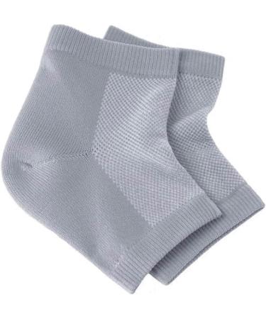NatraCure Vented Moisturizing Gel Heel Sleeves - Skin Softening Treatment Socks for Cracked Heels & Dry Feet - Gray, Large - Buy Online on SooperMarket.com