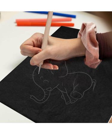 Longtereen 100 Sheets Carbon Paper for Tracing Patterns - Black Graphite Paper for Wood, Paper, Canvas Crafts - Buy Online on SooperMarket.com