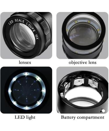 10X Magnifying Glass Multi-Scale Graticule Scale Magnifier Loupe Portable Pocket Optical Reading Magnifier Optical Magnifier - Buy Online on SooperMarket.com
