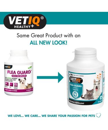 VetIQ Flea Guard Flea Treatment for Dogs & Cats Keeps Fleas Ticks & Mosquitoes Away Natural Flea Treatment With B Vitamins & Garlic Dog & Cat Flea Treatment For Healthy Skin 90 count (Pack of 1) - Buy Online on SooperMarket.com
