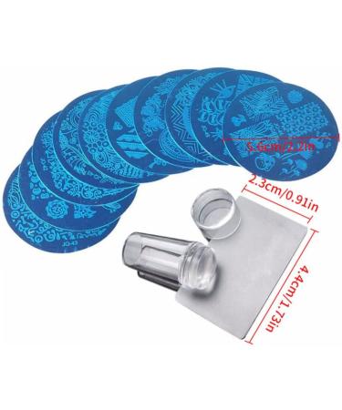 Nail Art Stamping Kit Manicure Stamper Plate Tool Nail Transparent Printing Templates Stampers & Scrapers - Buy Online on SooperMarket.com