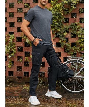 JMIERR Men's Casual Cargo Pants - Cotton Chino Hiking Outdoor Work Pants with 6 Pockets - Buy Online on SooperMarket.com