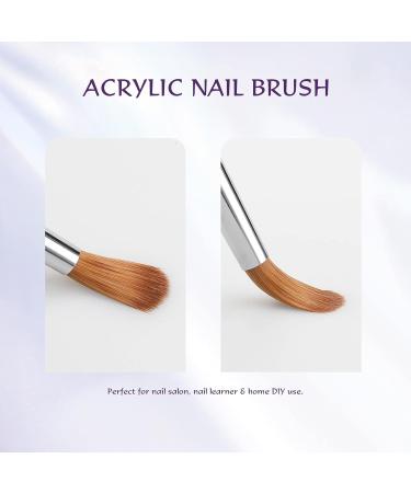 Aokitec Sable Kolinsky Nail Brush #18 - Professional Acrylic Brush for Nail Art | High-Quality Wood Manicure Tool | Violet - Buy Online on SooperMarket.com