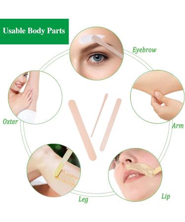 200 Wooden Waxing Spatulas - Hair Removal Sticks for Eyebrows Lips & Armpits | Eco-Friendly Waxing Supplies - Buy Online on SooperMarket.com
