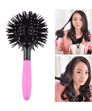 Aaiffey 3D Round Hair Brush for Women - 360 Degree Styling for Thick Curly Hair - Detangling Hairbrush for Wet and Dry Hair - Cows Print - Buy Online on SooperMarket.com