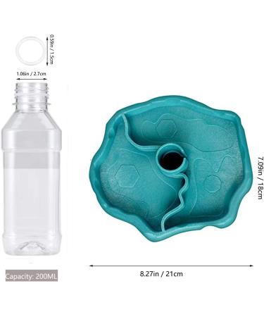 QIODAZOO Bowls for Reptiles Amphibians Tortoise Accessories 2 IN 1 Reptile Feeding Dish Automatic Dispenser Tortoise Water Dish Lake Blue - Buy Online on SooperMarket.com